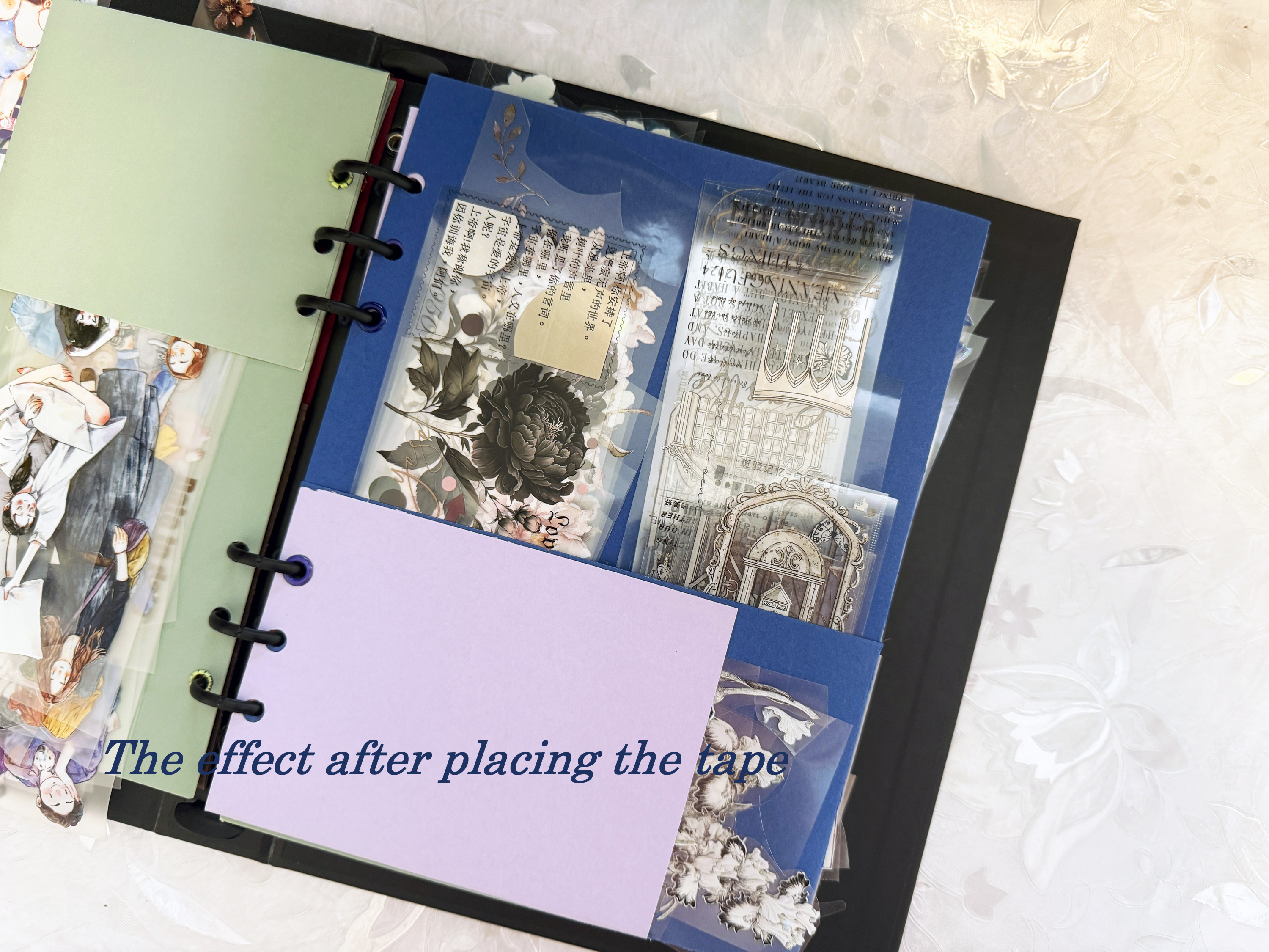 L6303【Large Size】Purely handcrafted Inner pages of loose-leaf notebook storage bag