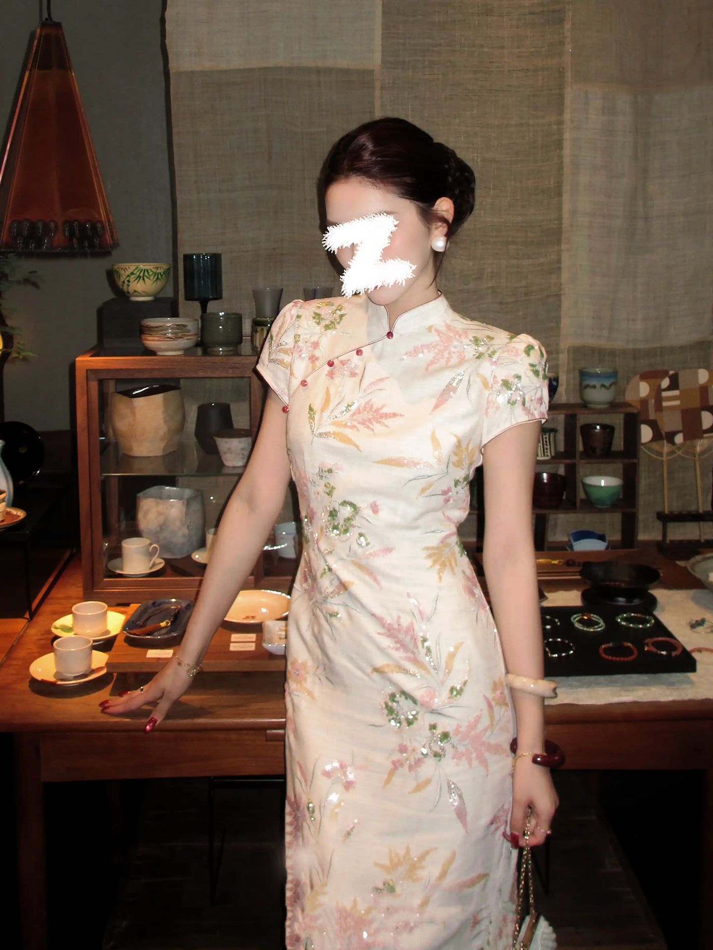夏季國風新款改良新中式氣質旗袍裙刺繡修身長款連衣裙女 P0531