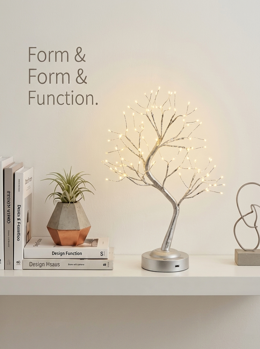 Warm White Fairy Spirit Tree Lamp – DIY Bendable Bonsai LED Tree Light for Home Decor, Tabletop Centerpiece & Aesthetic Night Light