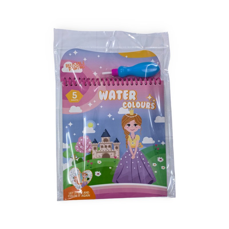 Custom Princess Watercolor Painting Book with Paint Palette