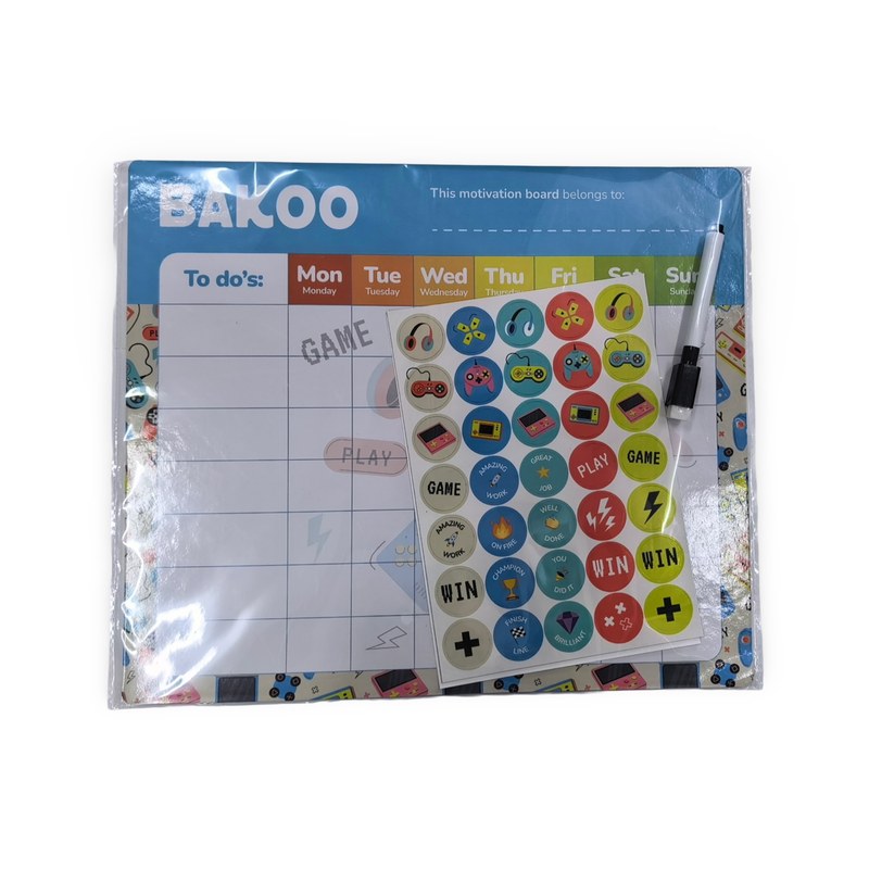 Custom Magnetic Weekly Reward Chart with Stickers