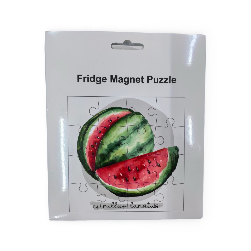 Custom Fridge Magnet Puzzle Watermelon Theme