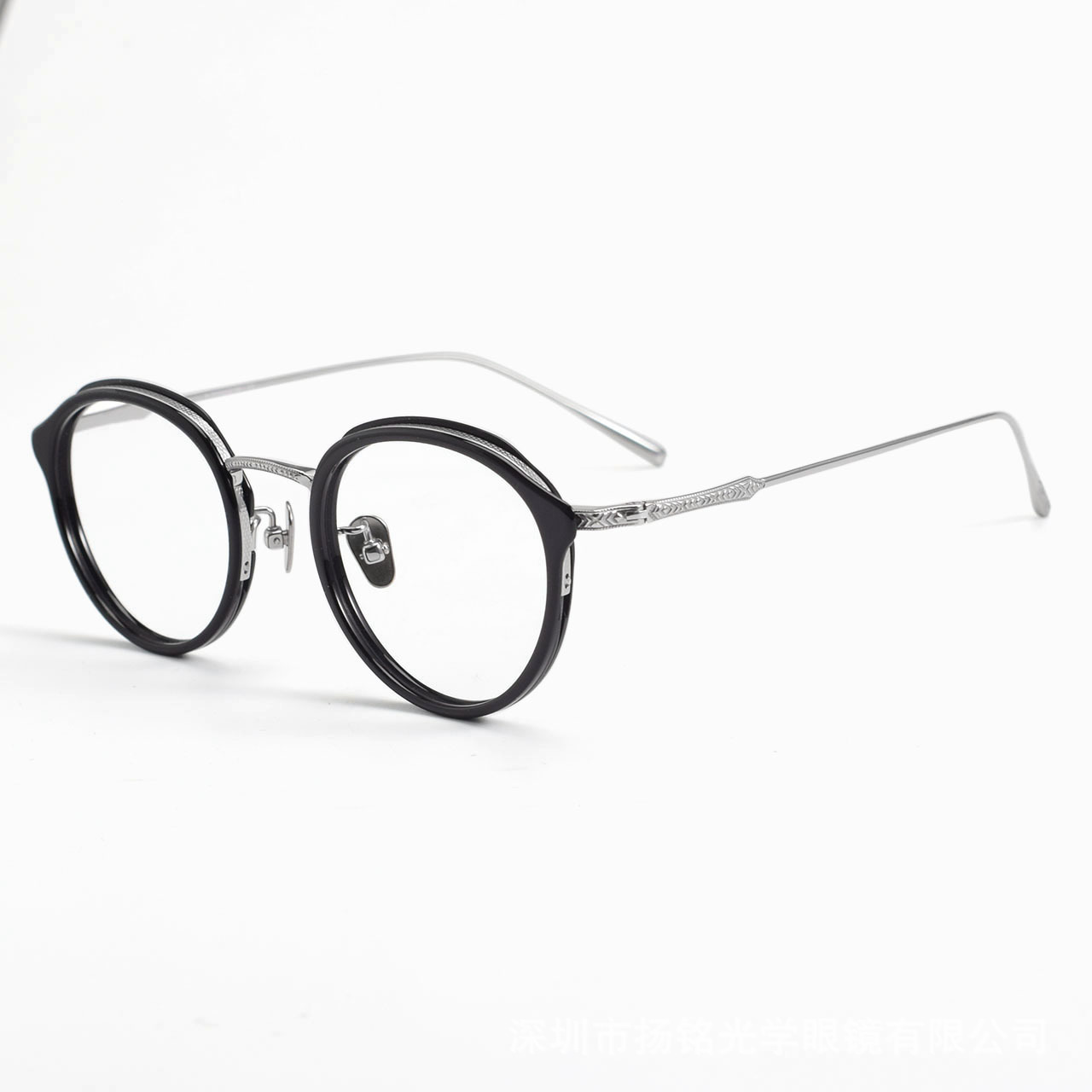 Vintage Round Glasses | Acetate-Titanium Mix Frames Retro Round Frames for Men/Women