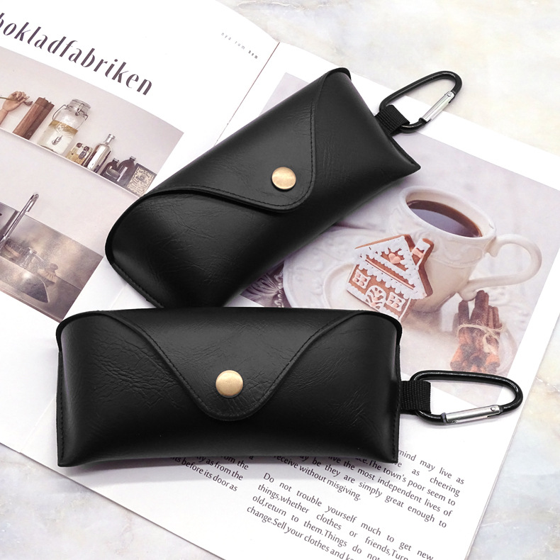 Premium Black Sunglasses Case | Slim & Portable Leather Holder